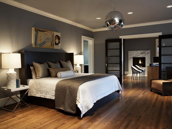 Master Bedroom Decor Ideas Full Furniture With Dark Black Design Interior With Two Night Lamp